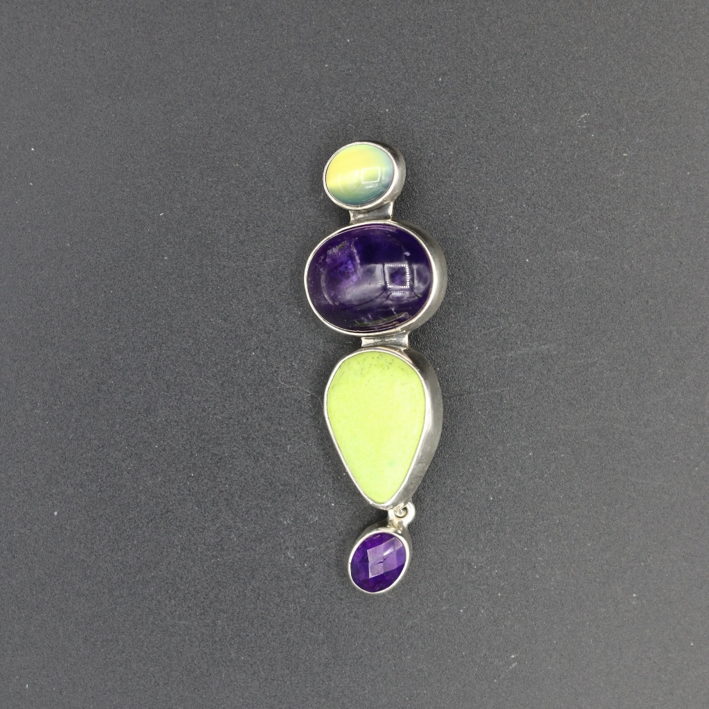 Vintage Amy Kahn Russell Pin/Pendant Akr Silver